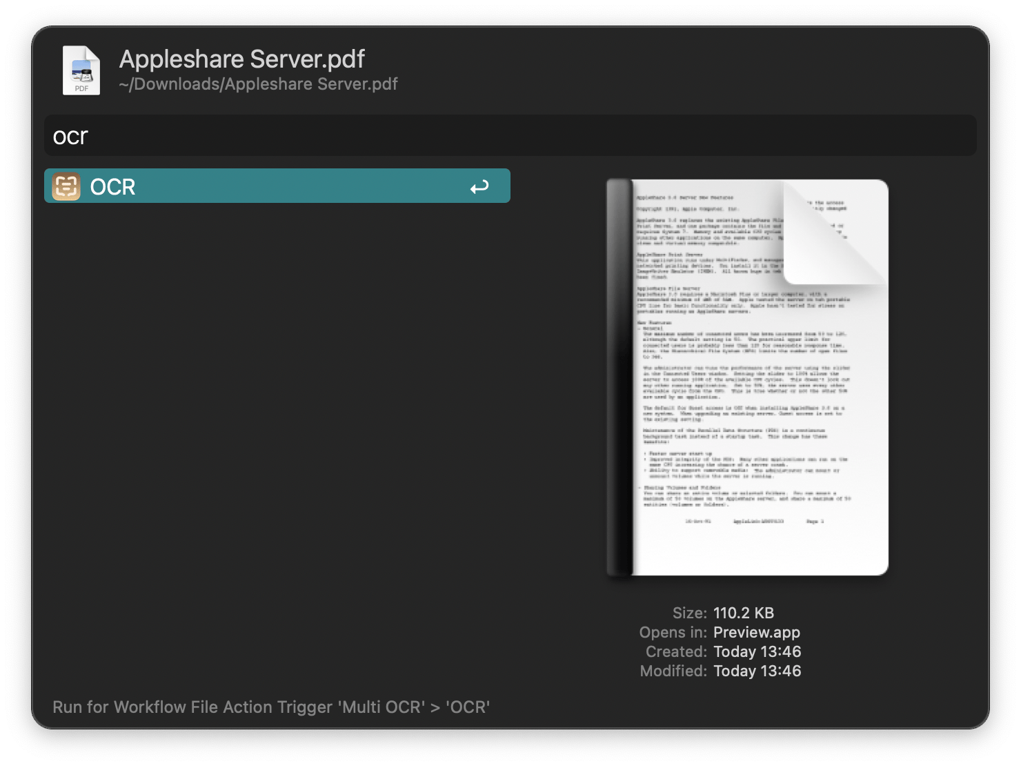 Running OCR on PDF