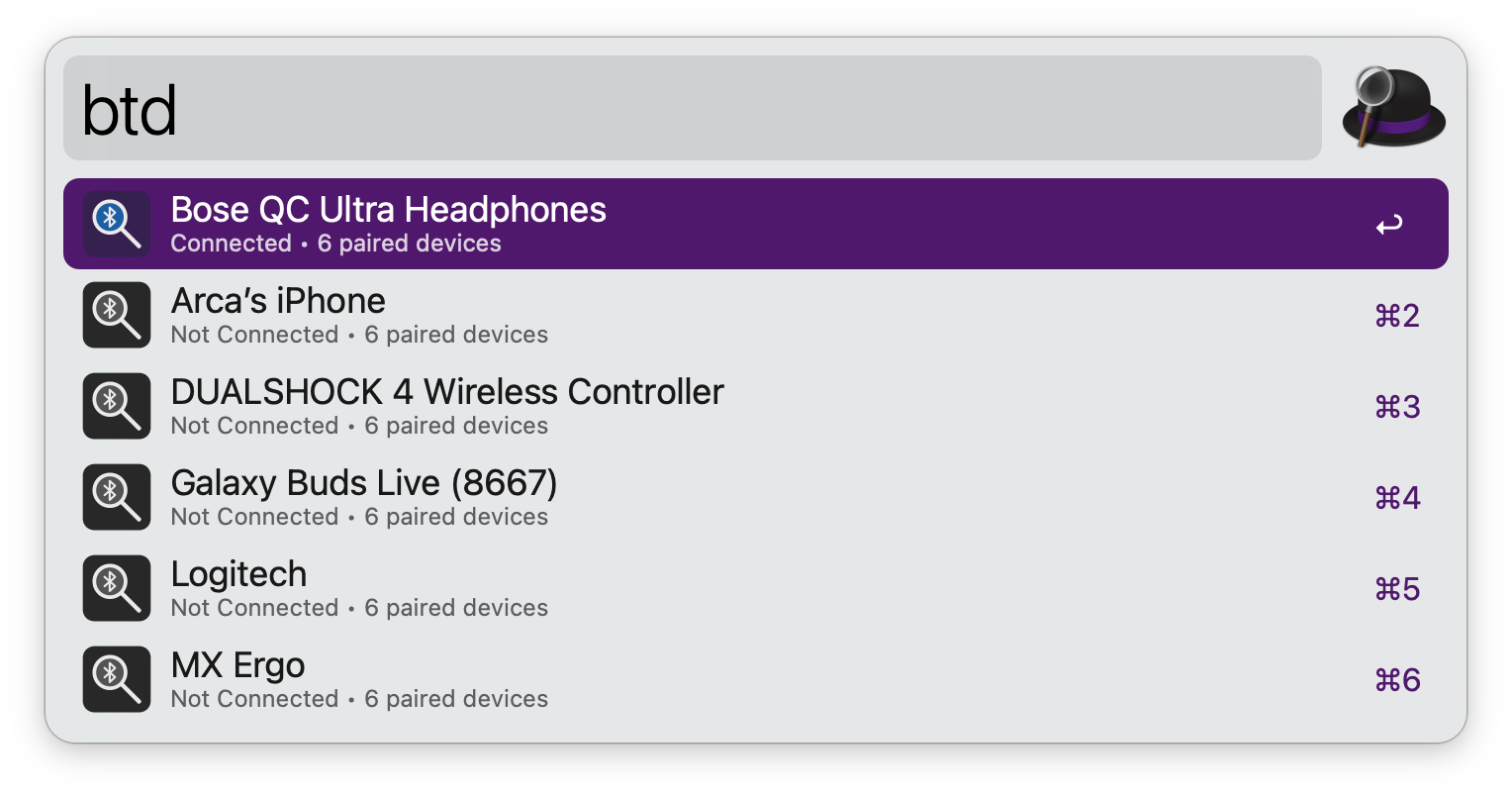 Searching paired Bluetooth devices
