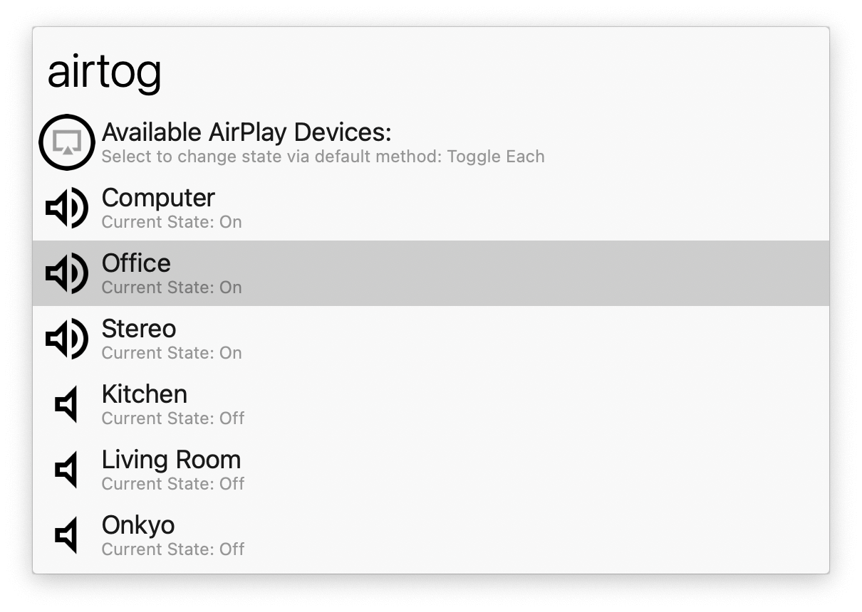 Listing AirPlay devices