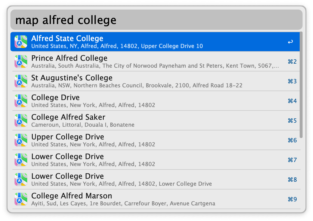 Search for locations