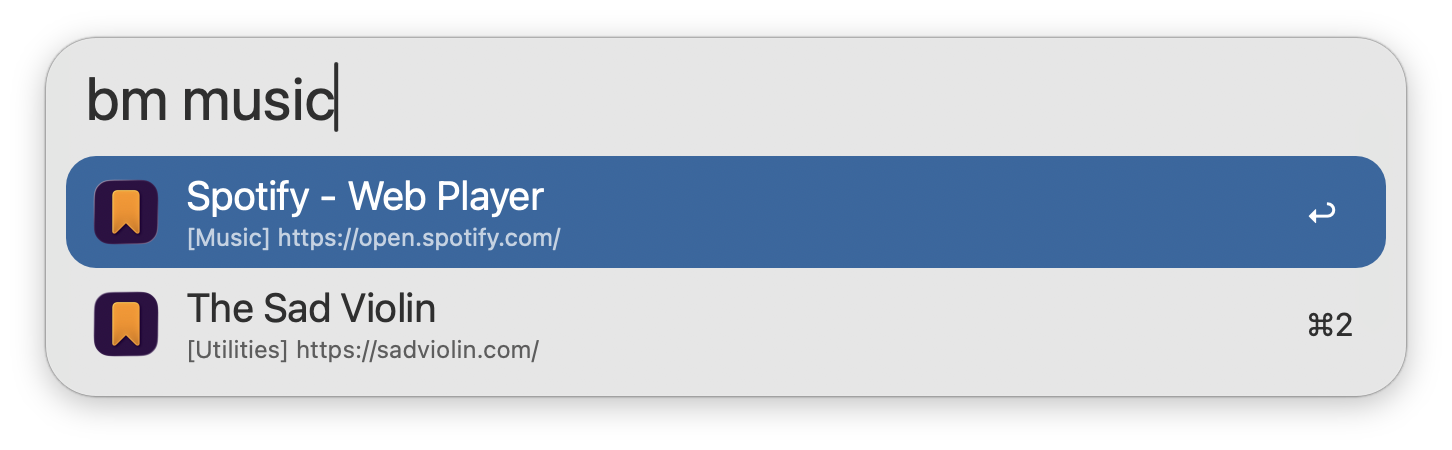 Searching for Firefox bookmarks