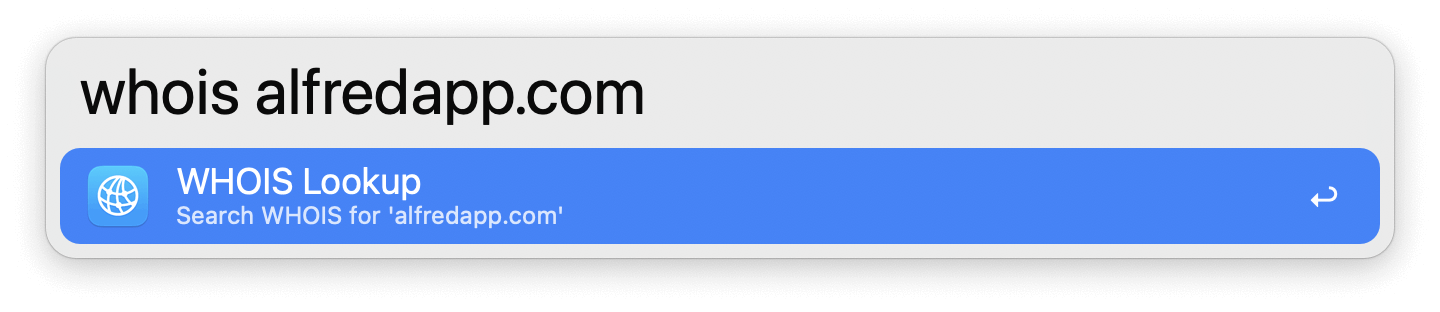 Using the whois keyword