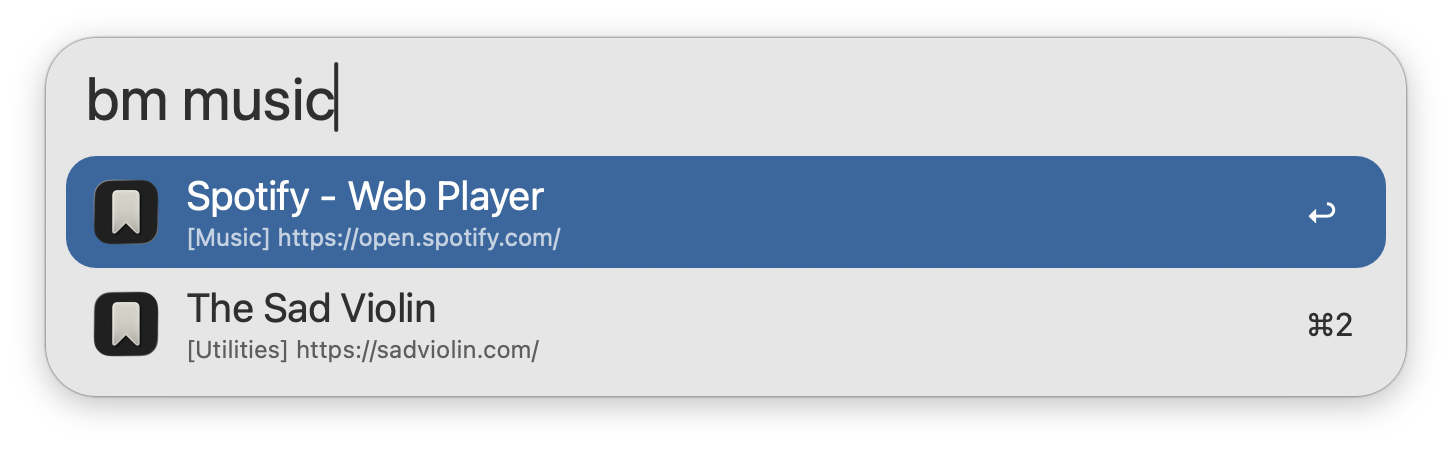 Searching for Zen bookmarks