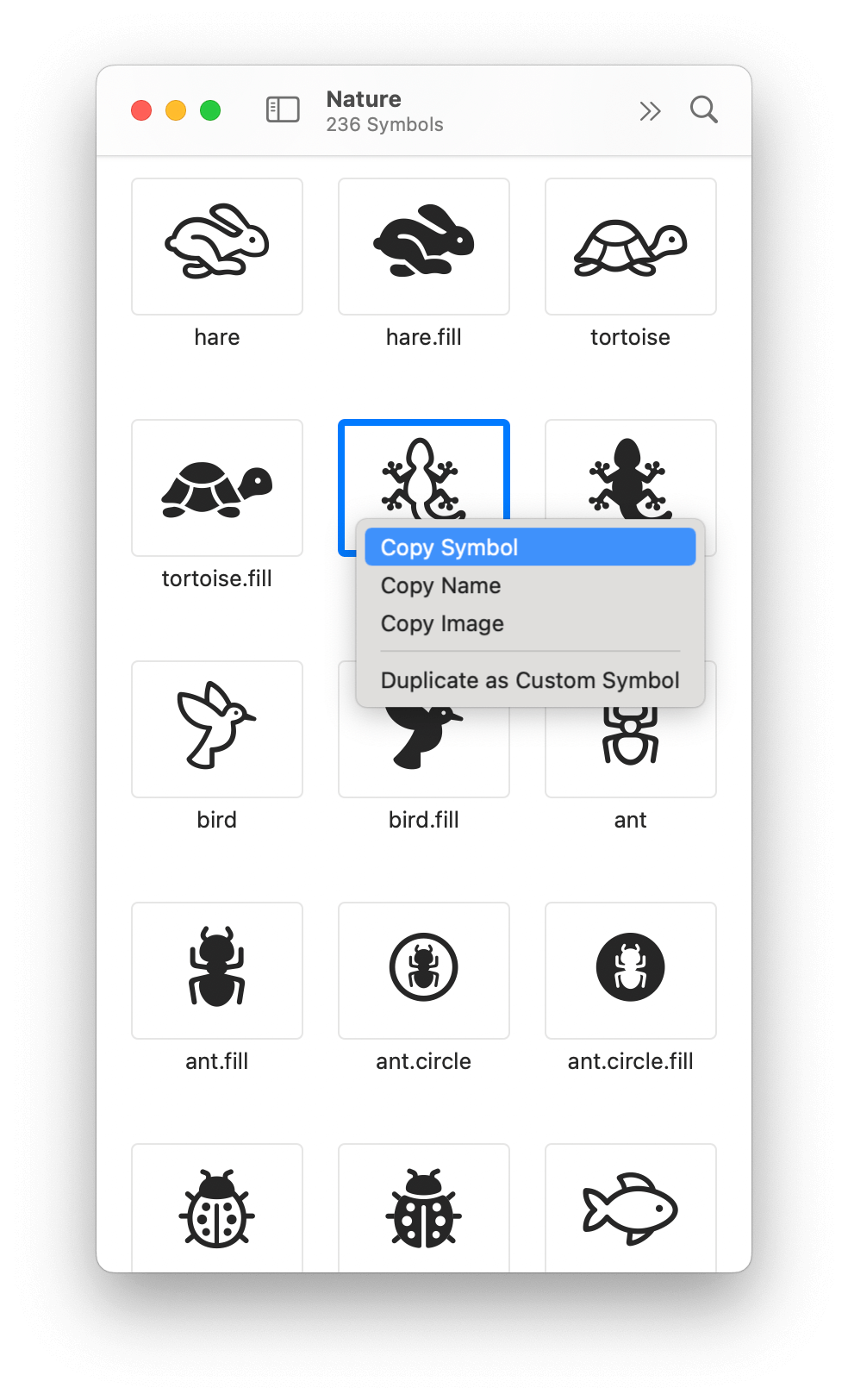 SF Symbols app