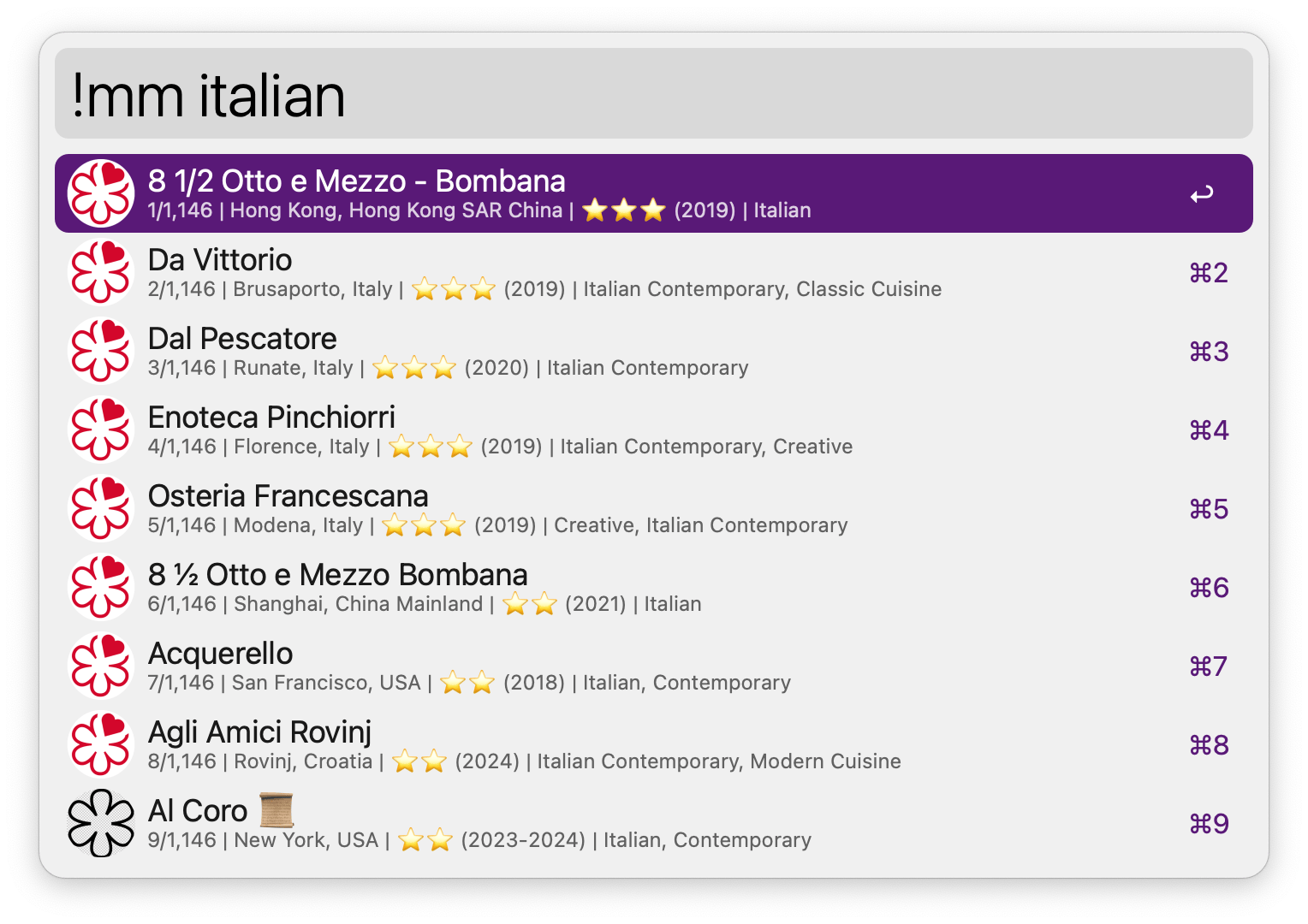 Showing basic search