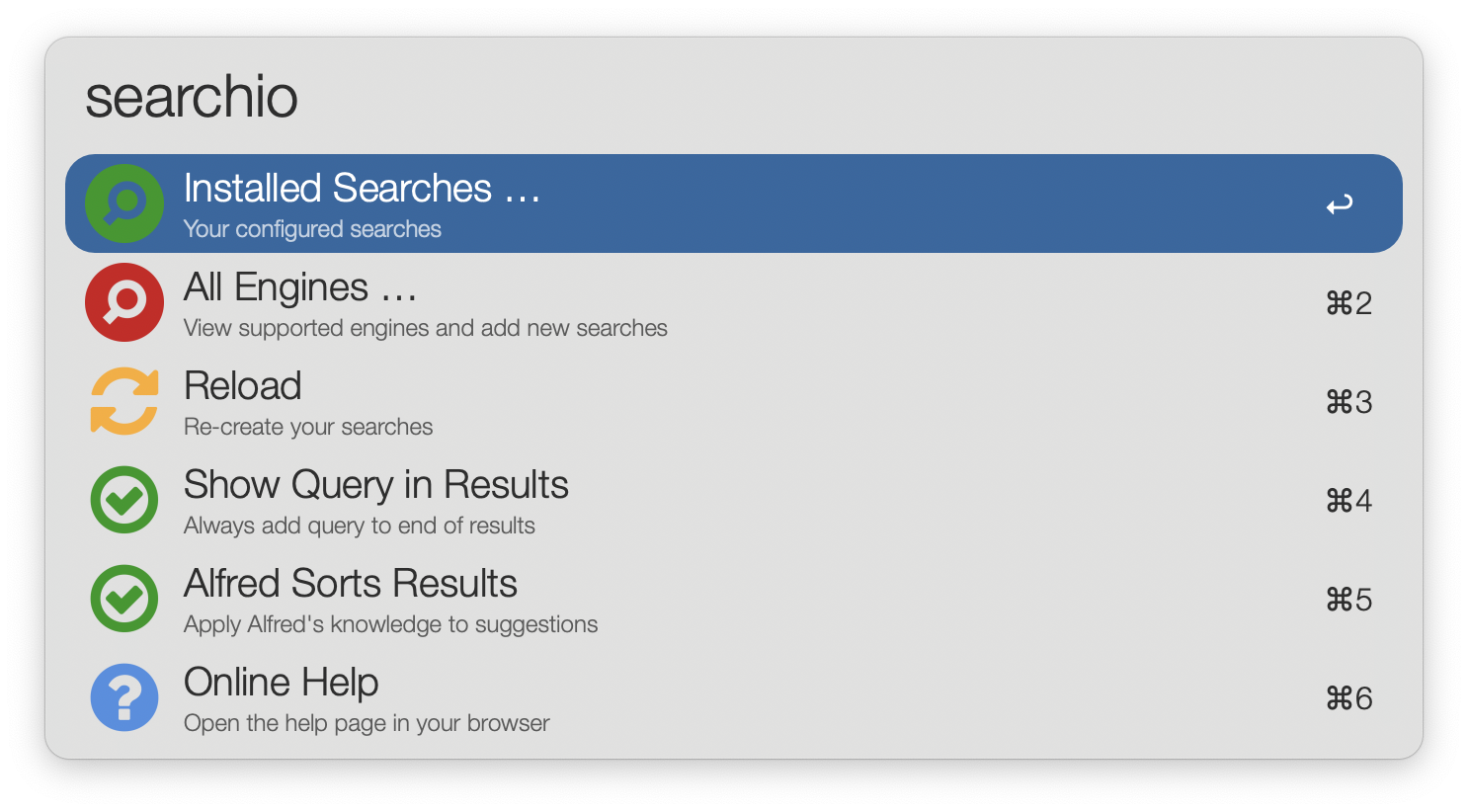 Main Settings and Help menu