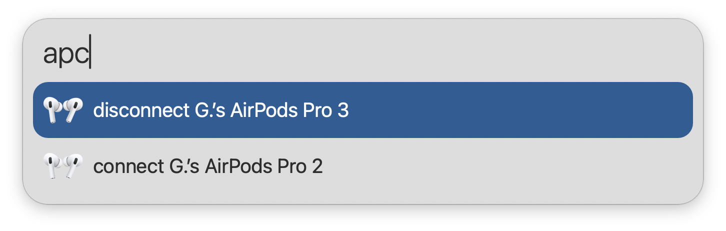Alfred search for apd