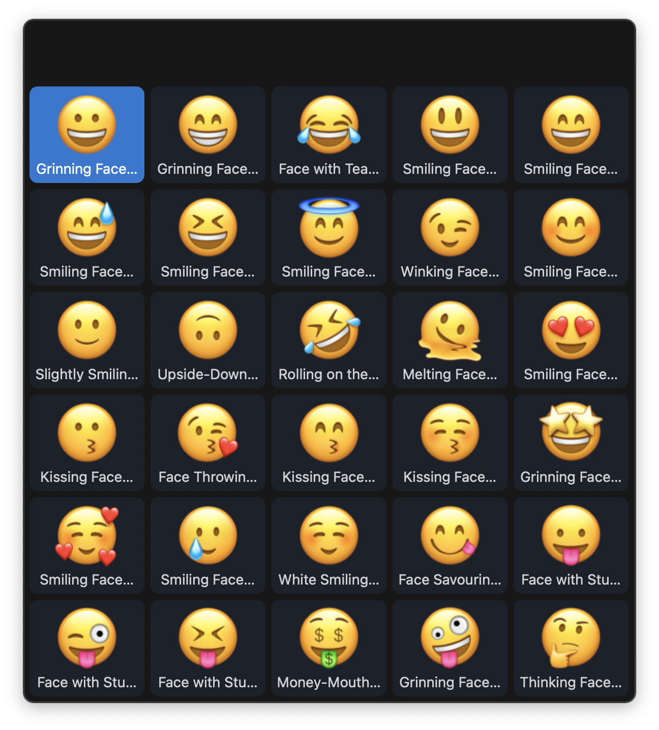Emoji Grid View