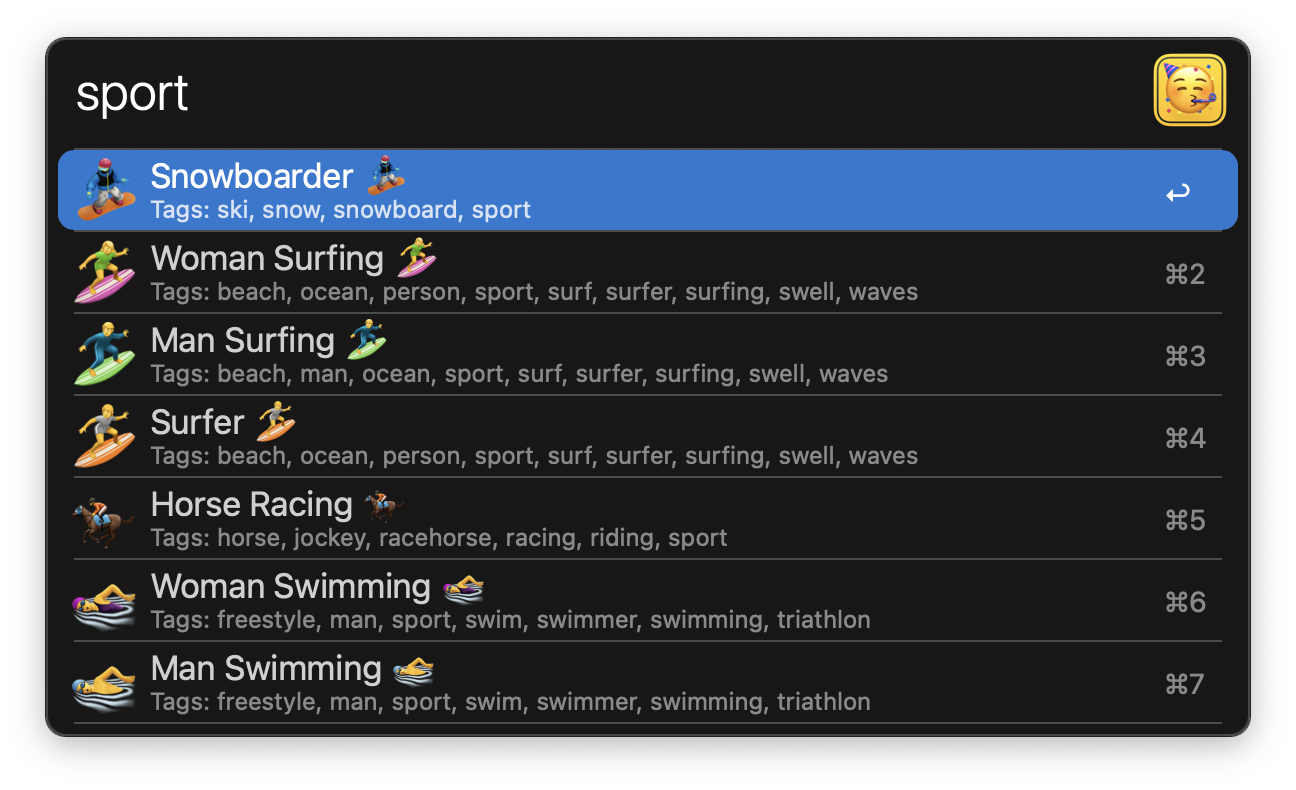 Emoji List View