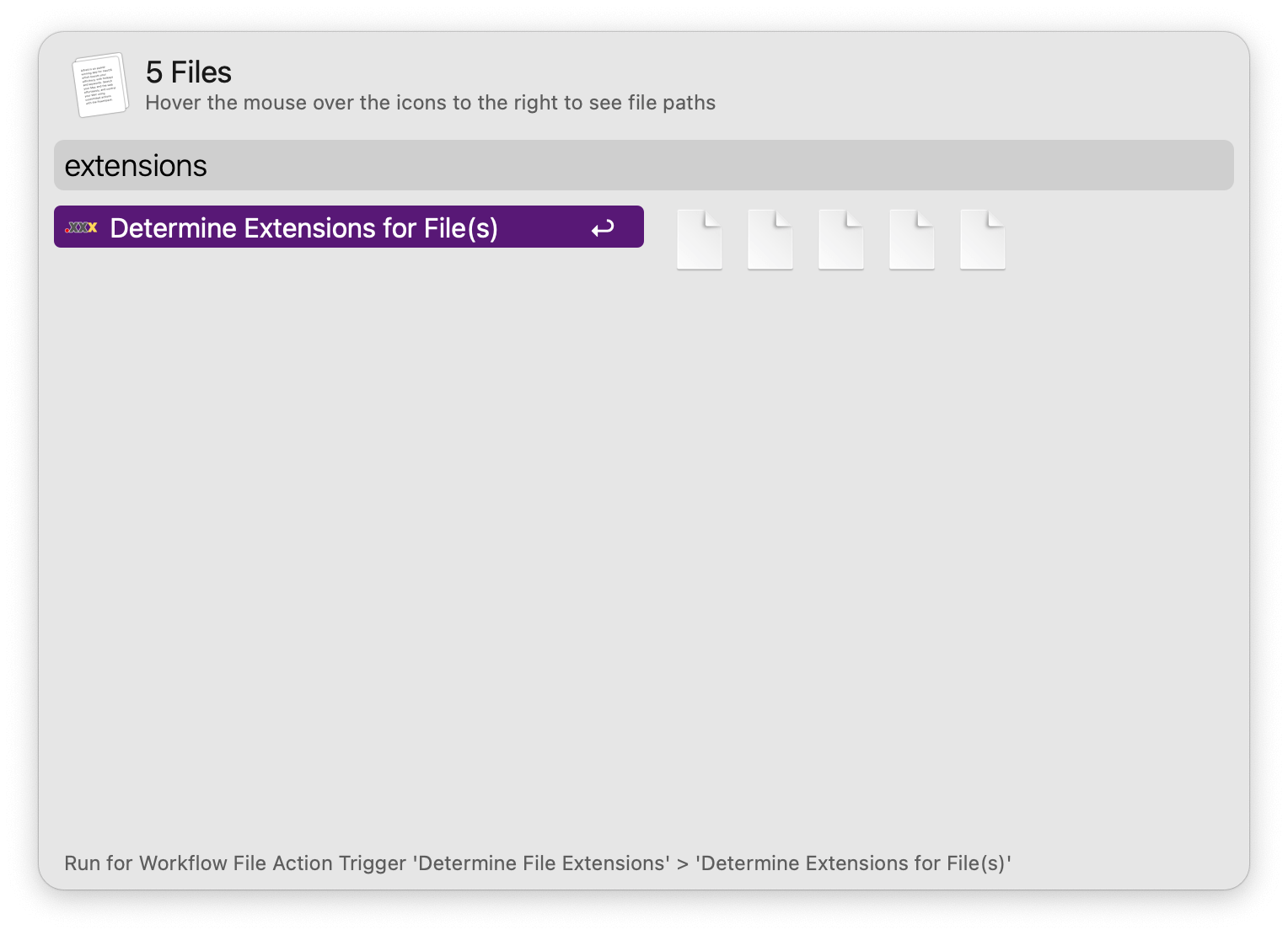 Add extension via Universal Action