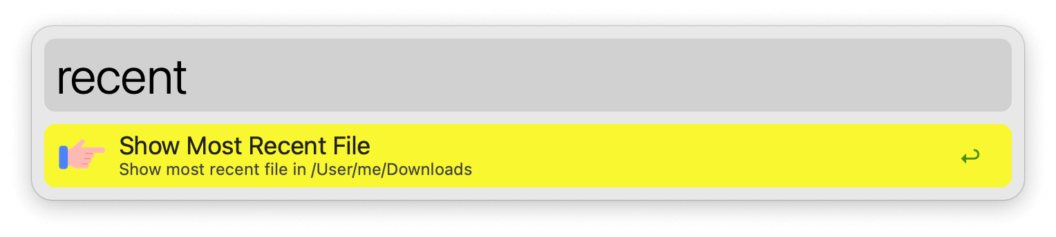 Reveal most recent file with keyword