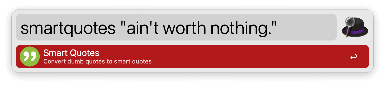 Convert to smart quotes with keyword