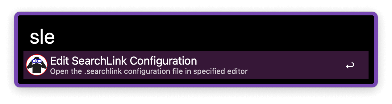 Edit SearchLink configuration