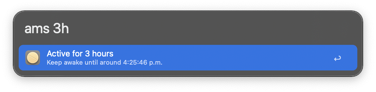 Turning on for 3 hours