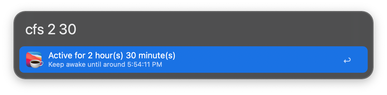 Setting awake for predetermined time