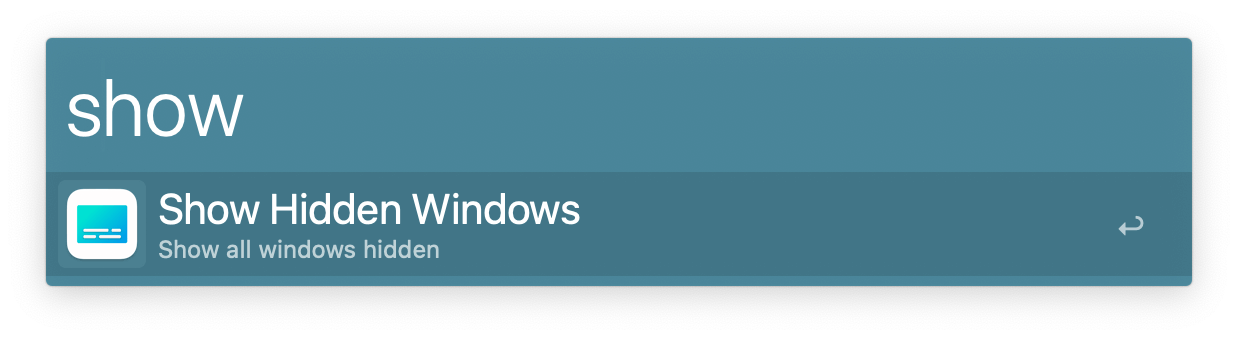 Show windows