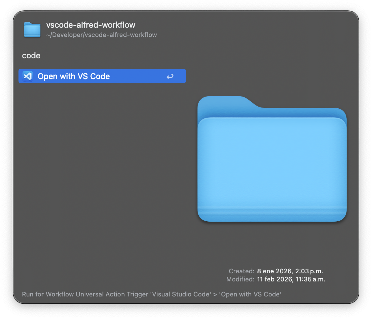 Universal Action for codes keyword