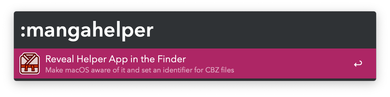 Show helper app in Finder