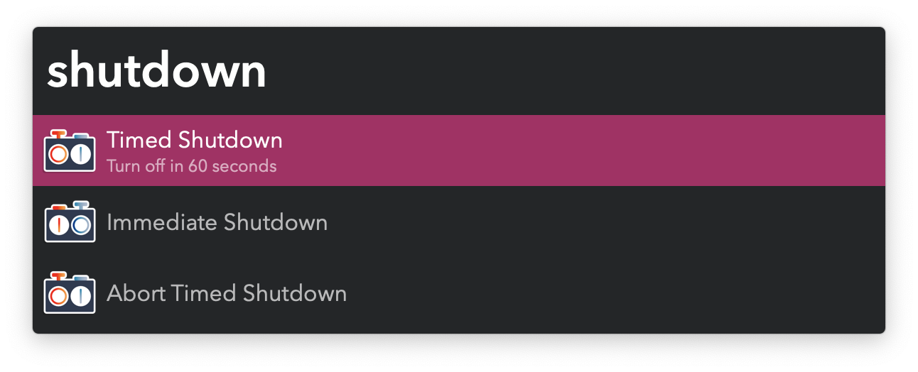 Shutdown options