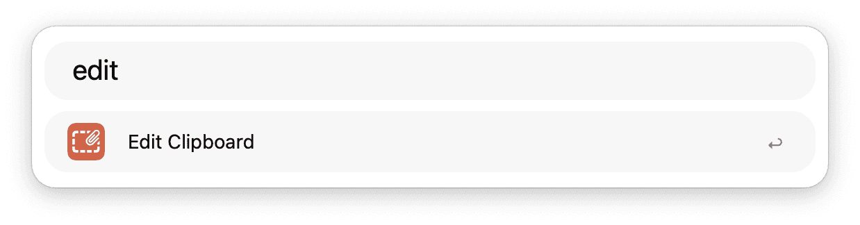 Keyword to edit clipboard