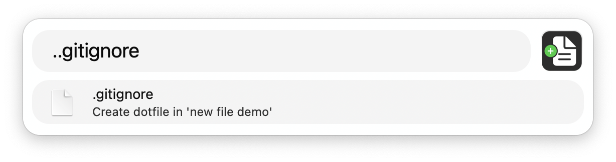 Creating new file with dot prefix
